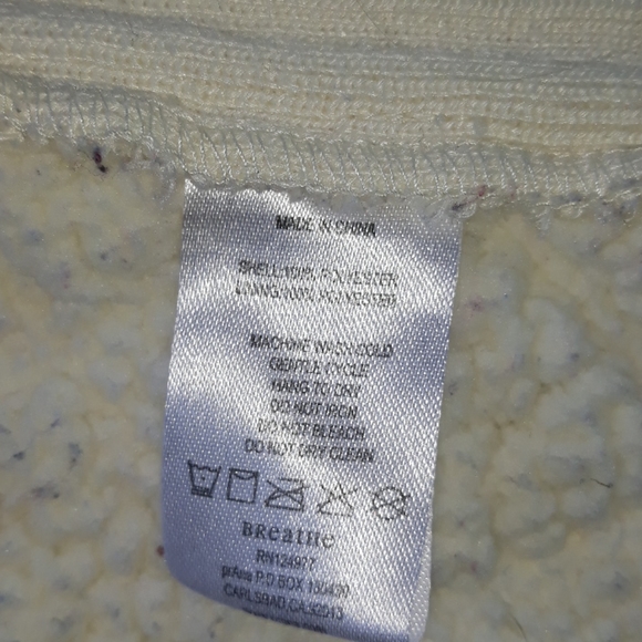 PRANA DIVA CREAM FLEECE PUFFER VEST SIZE SM - Picture 7 of 12